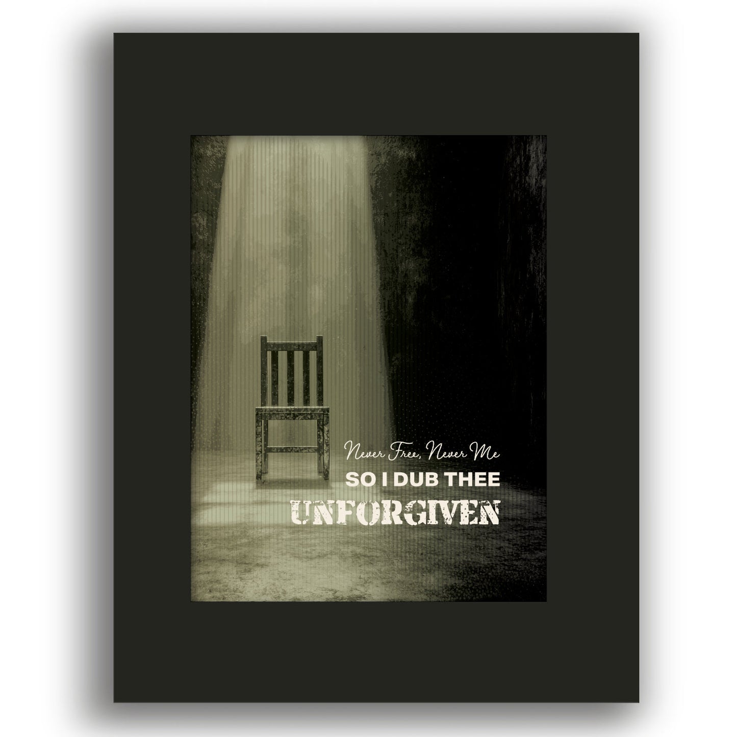 The Unforgiven by Metallica - Wall Hanging Lyric Print Music Art