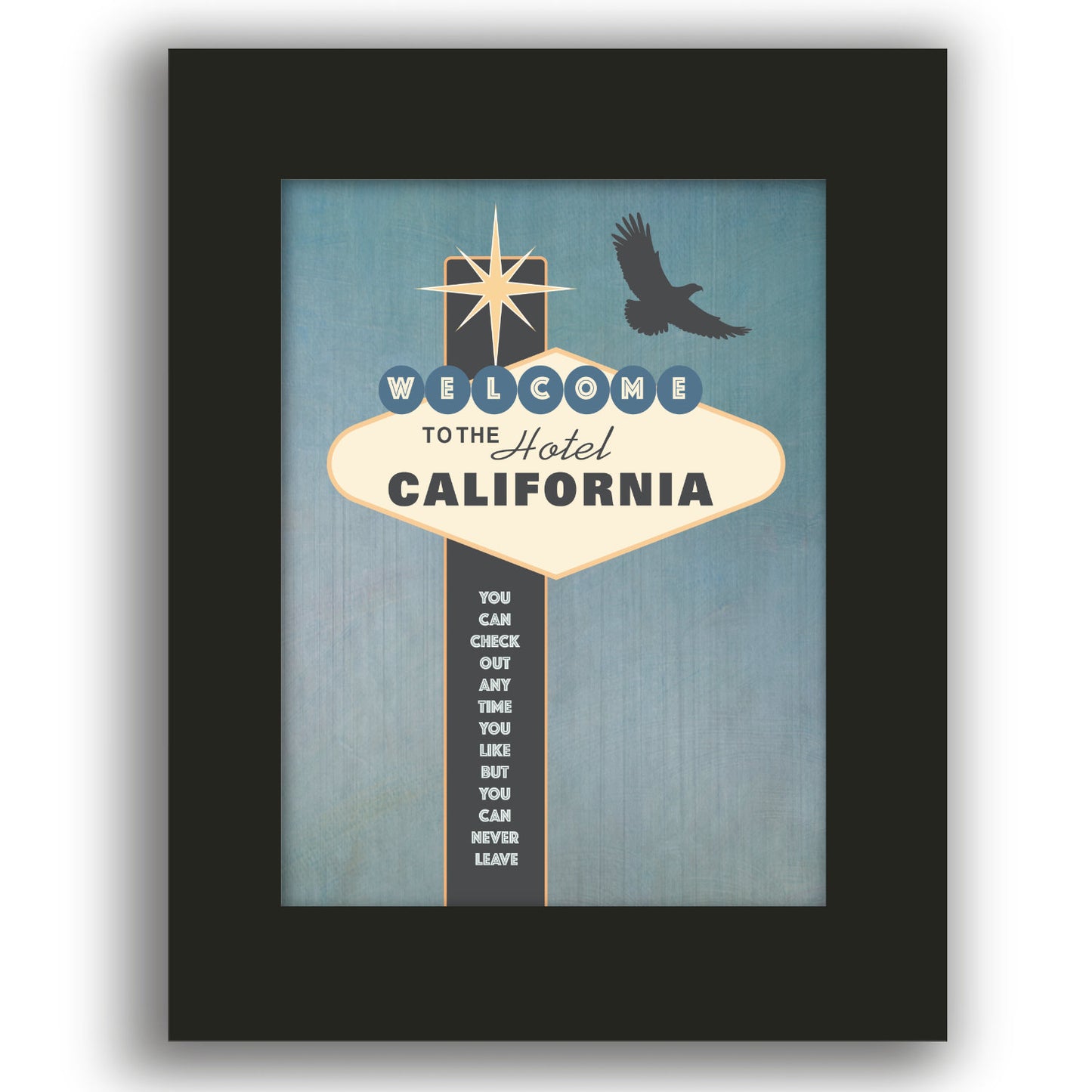 Hotel California by the Eagles - Lyric Inspired Art Print
