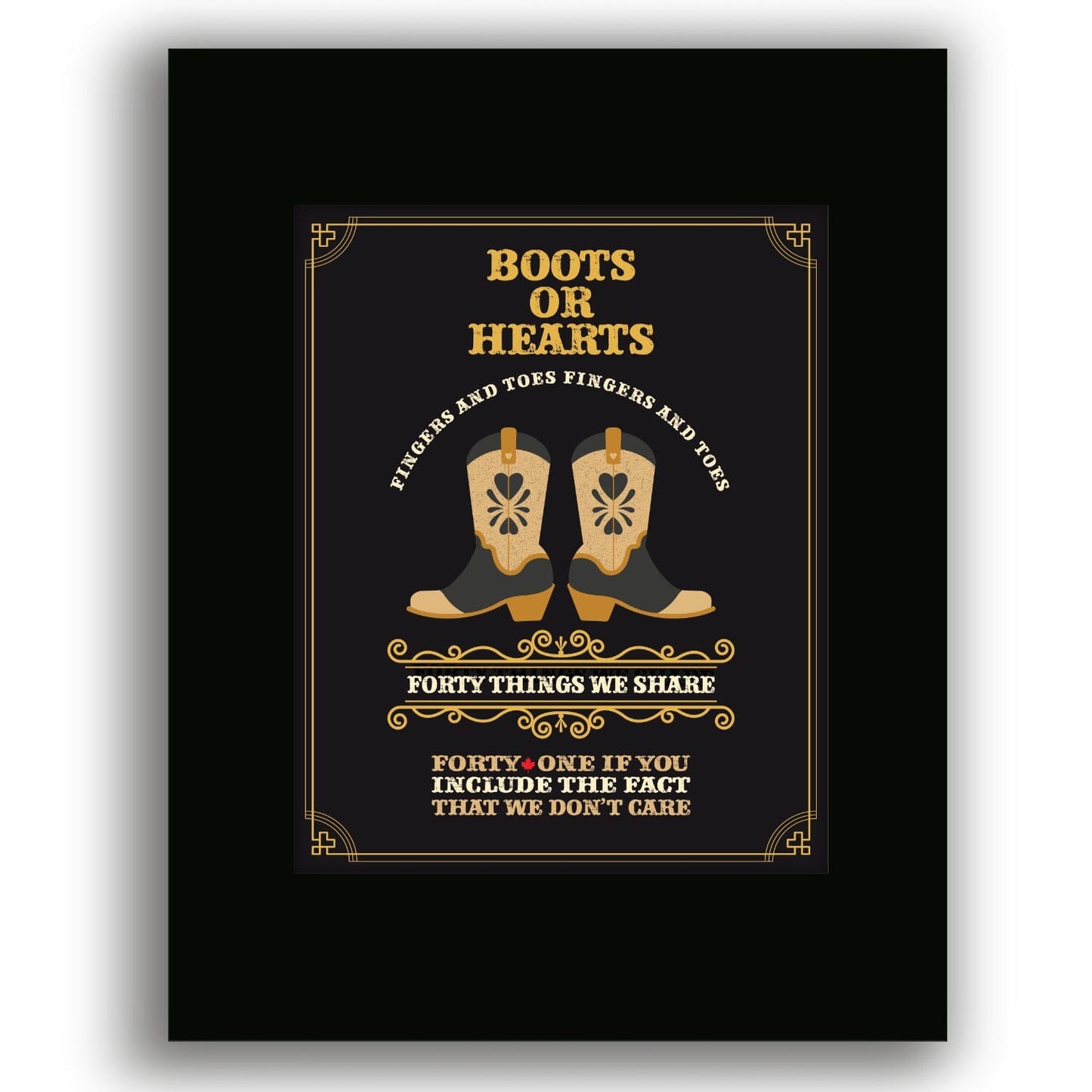 Boots or Hearts by the Tragically Hip - Music Wall Art Print Song Lyrics Art Song Lyrics Art 