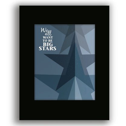 Mr. Jones by the Counting Crows - Song Lyrics Art Print Song Lyrics Art Song Lyrics Art 8x10 Black Matted Print 