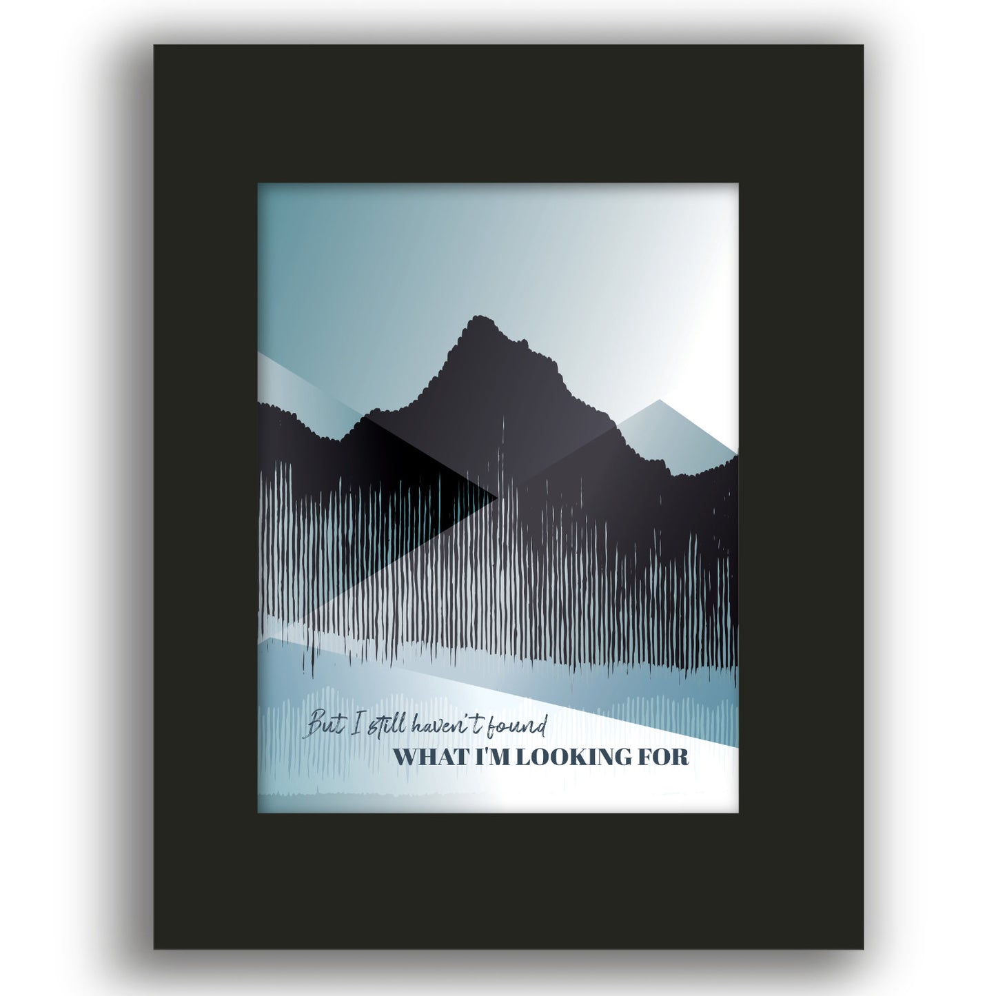 But I Still Haven't Found what I'm Looking For - by U2 - Song Lyrics Wall Art Retro Music Print