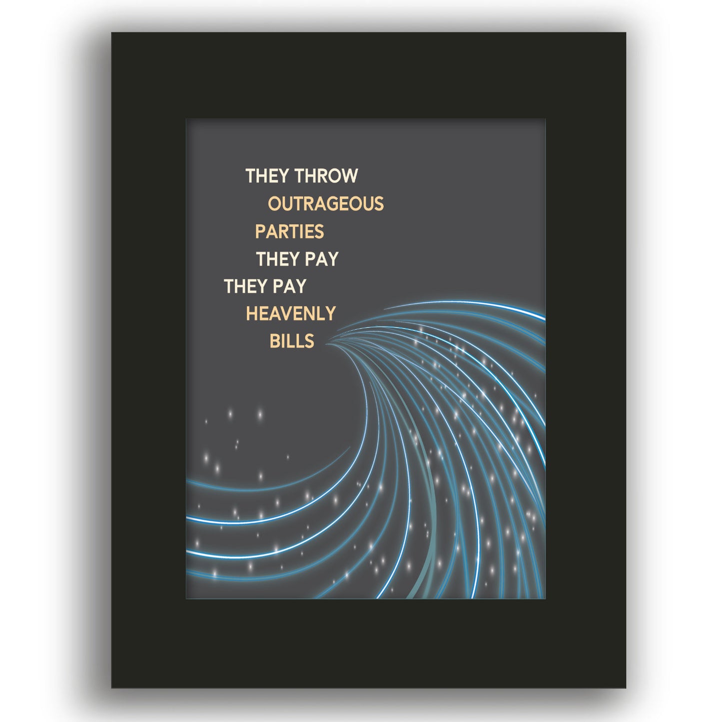 Life in the Fast Lane by the Eagles - Song Lyric Art Print