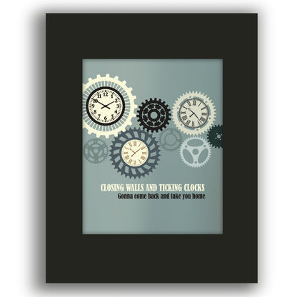 Clocks by Coldplay - Music Poster of Song Lyrics Wall Art Print Abstract Wall Decor