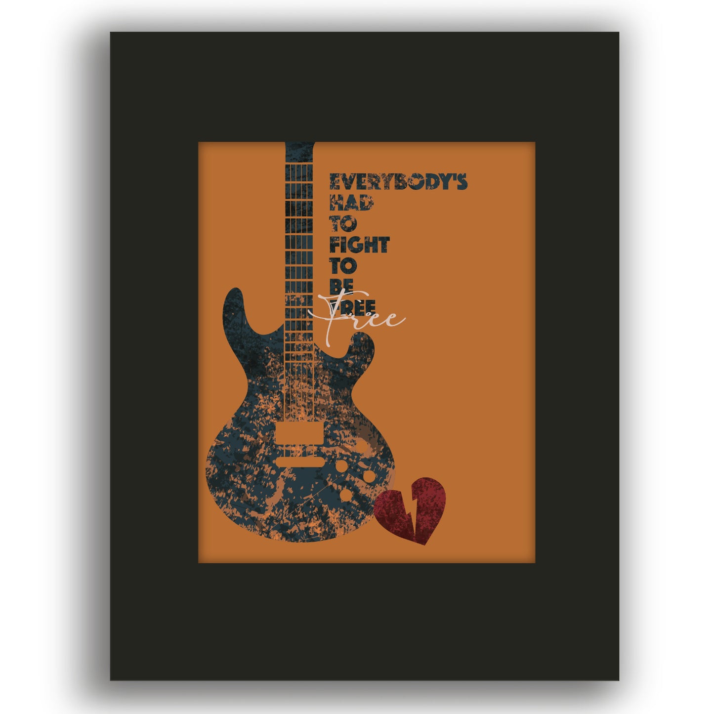 Refugee by Tom Petty - Rock Music Lyrical Poster Wall Art Print