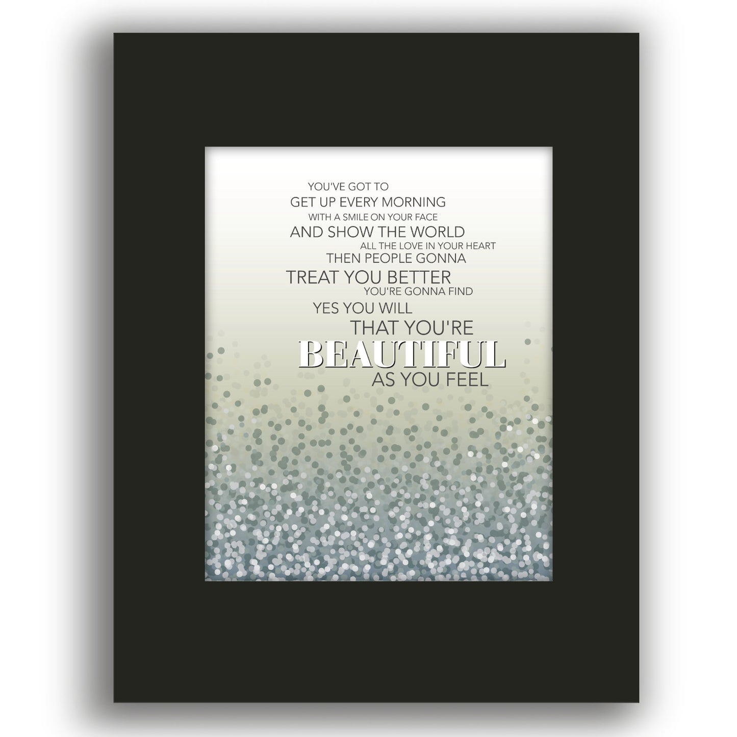 Beautiful by Carole King - 70s Love Song Lyrics Art Print