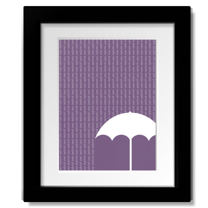 Purple Rain by Prince - Song Lyric Inspired Wall Art Print Poster Canvas Decor Music Memorabilia