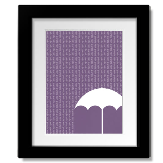 Purple Rain by Prince - Song Lyric Inspired Wall Art Print Poster Canvas Decor Music Memorabilia