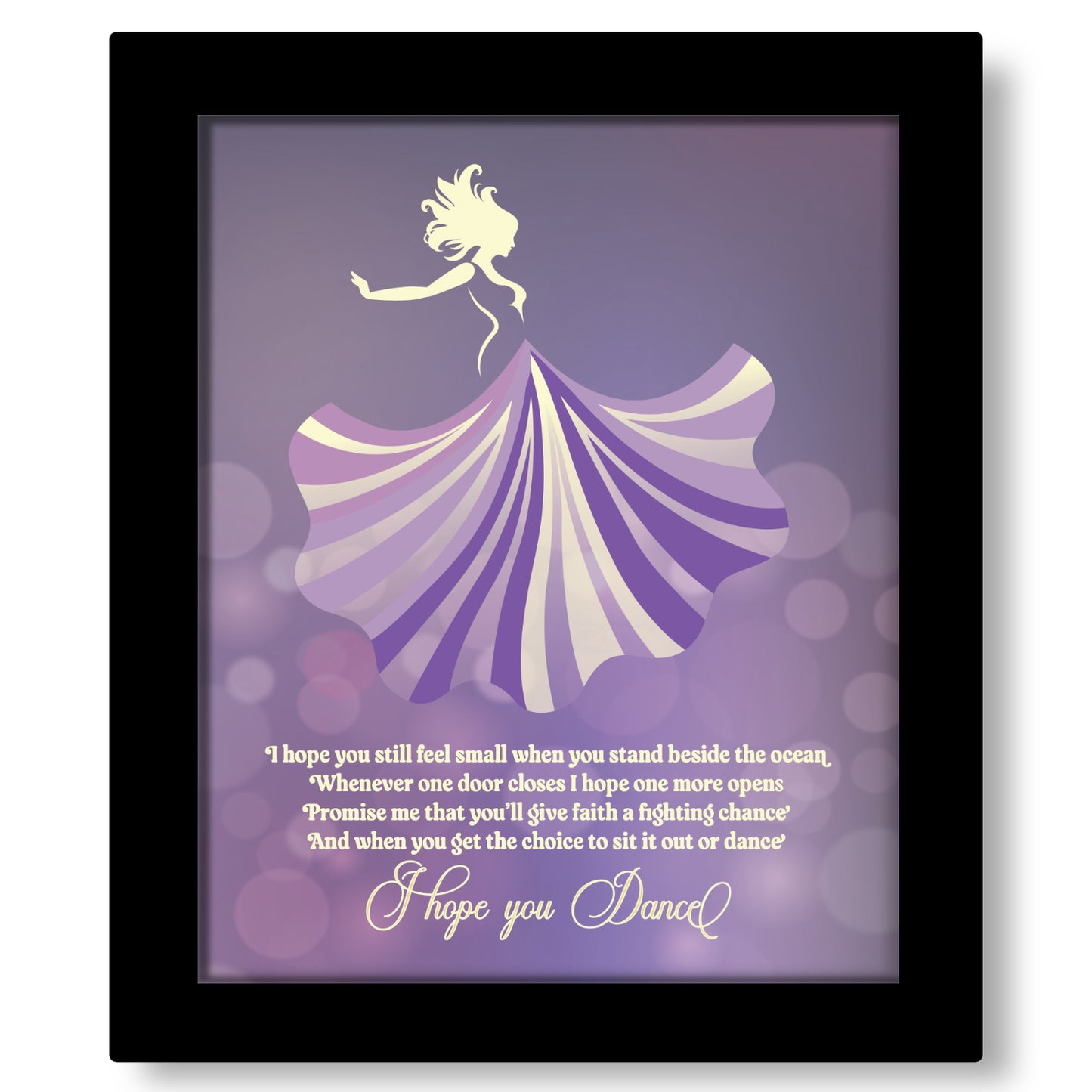 I Hope You Dance by Lee Ann Womack - Love Song Lyrics Wall Art Music Print