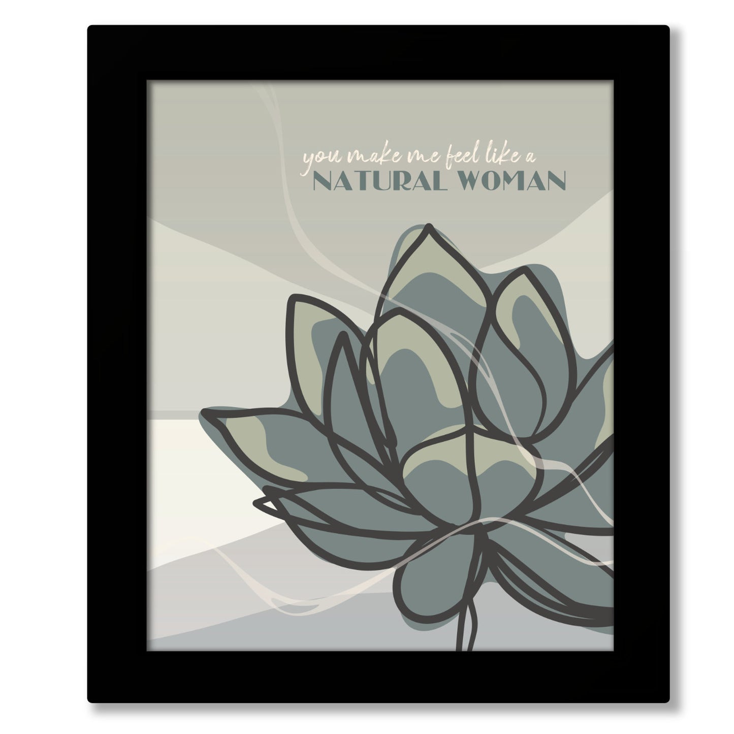 Natural Woman by Carole King - Song Lyric Soft Rock Inspired Art