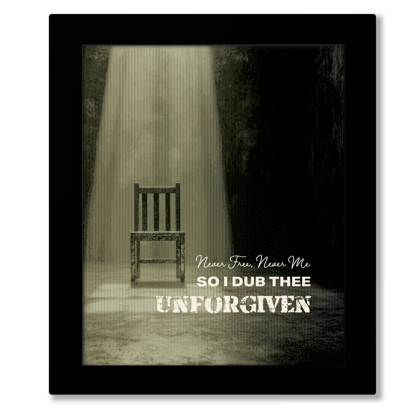 The Unforgiven by Metallica - Wall Hanging Lyric Print Music Art