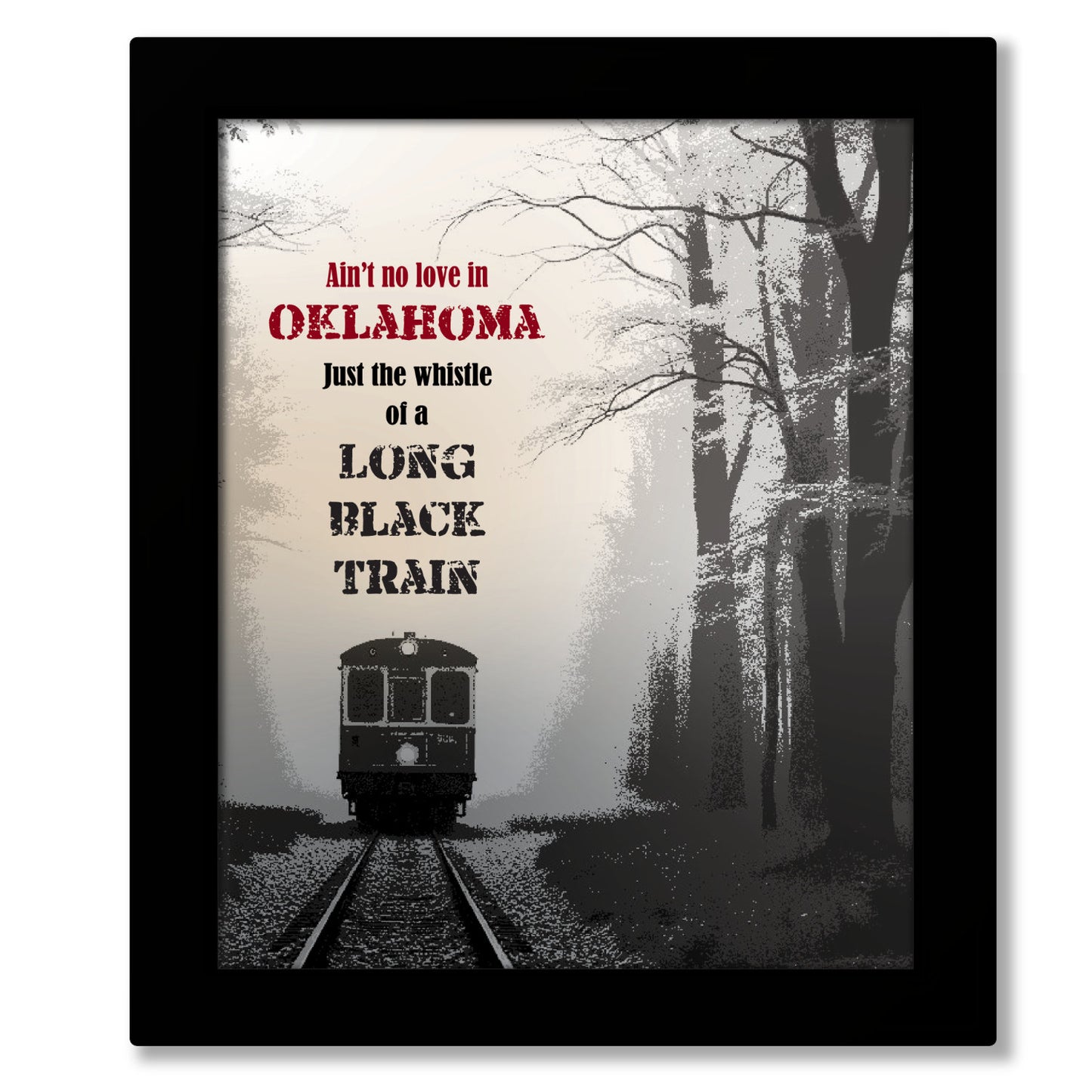 Ain't no Love in Oklahoma by Luke Combs - Country Rock Music Poster