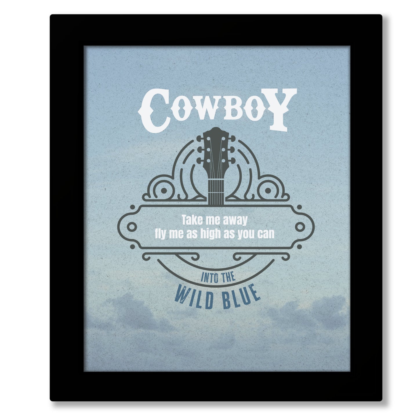 Cowboy Take me Away by the Chicks - Song Lyric Pop Music Art