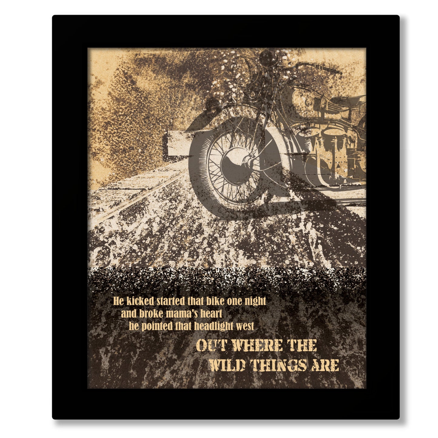 Where the Wild Things Are by Luke Combs - Song Lyric Country Rock Art Print