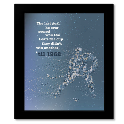 50 Mission Cap by the Tragically Hip - Song Lyric Art Print Song Lyrics Art Song Lyrics Art 8x10 Framed Print (without mat) 