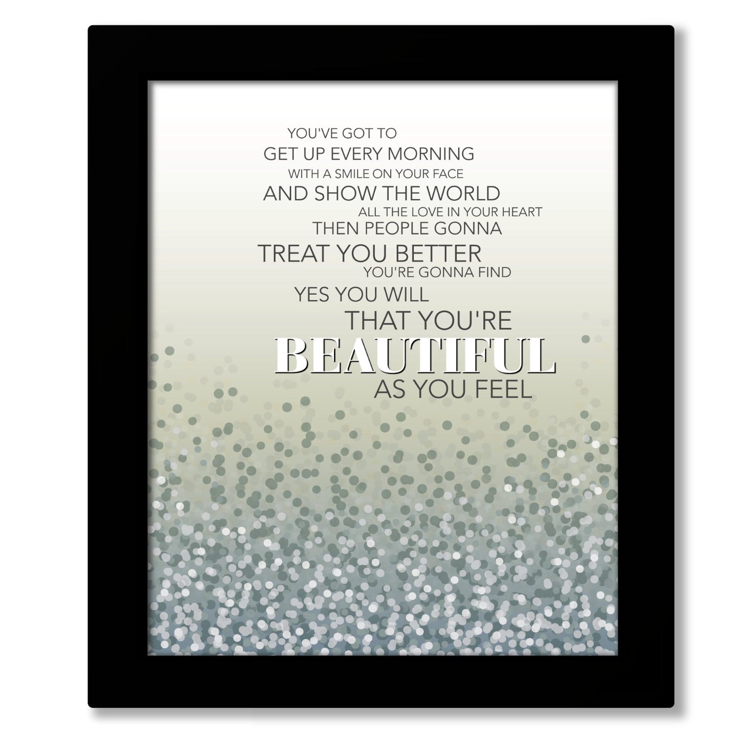 Beautiful by Carole King - 70s Love Song Lyrics Art Print
