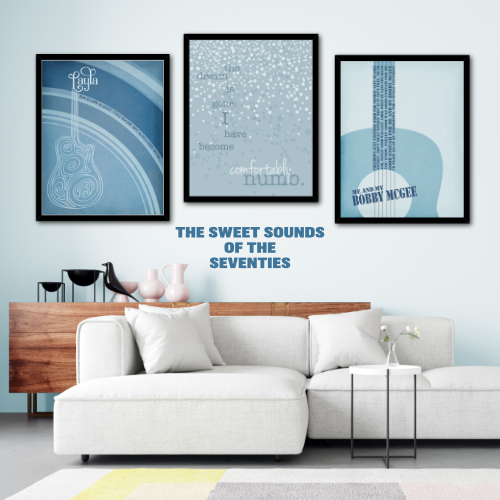 Song Lyric Print Music Gifts of the Sweet Sounds of the Seventies