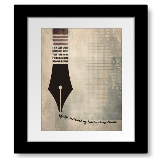 Save Me by Jelly Roll - Song Lyric Wall Art Country Music Gift