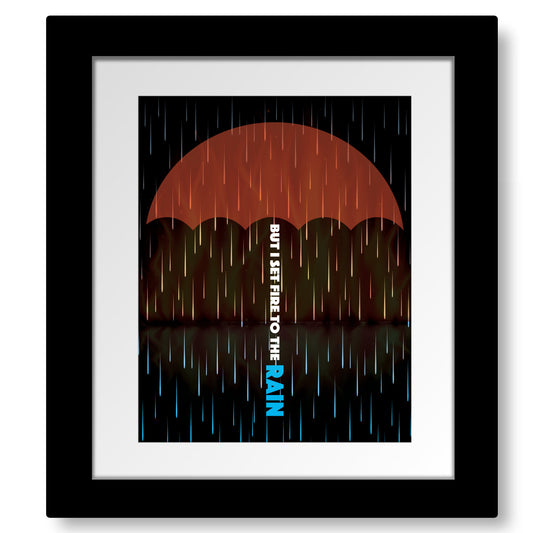 Set Fire to the Rain Adele - Song Lyric Pop Music Print