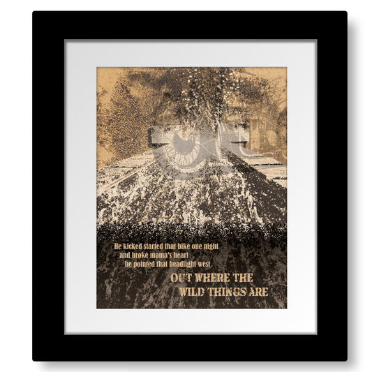 Where the Wild Things Are by Luke Combs - Song Lyric Country Rock Art Print