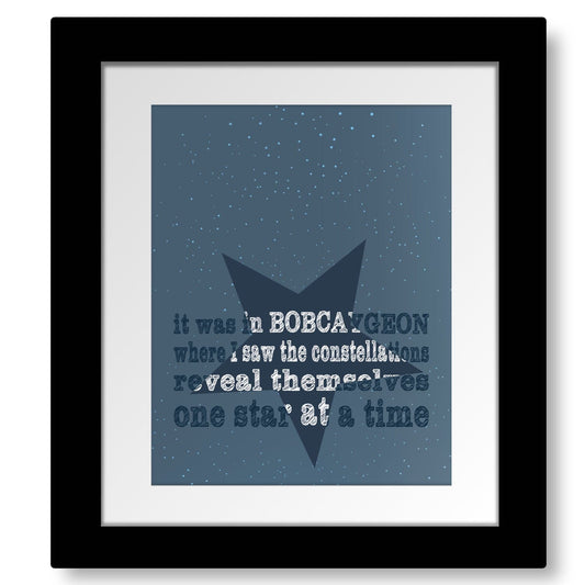 Bobcaygeon by Tragically Hip - Music Poster Song Lyric Art Song Lyrics Art Song Lyrics Art 8x10 White Matted and Framed Print 