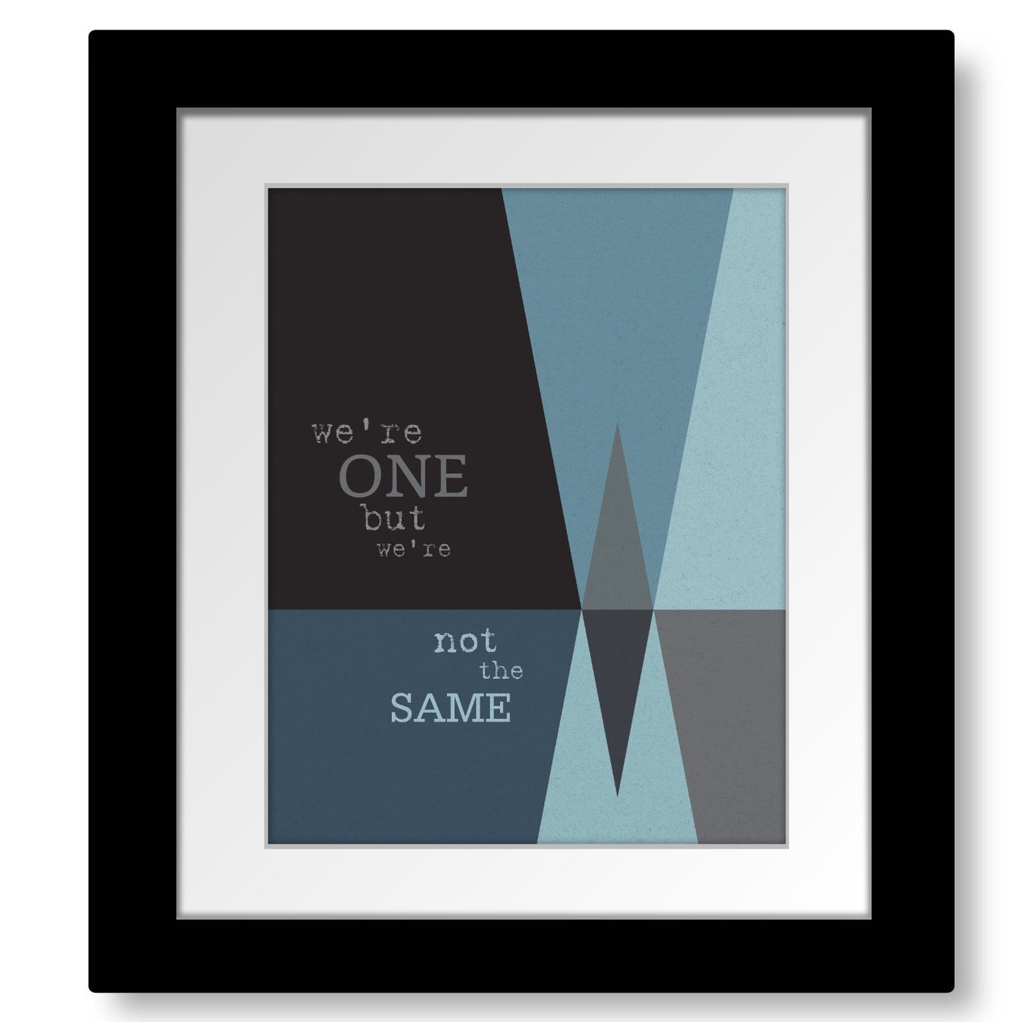 One by U2 - Classic Rock Song Lyric Music Pop Art Print