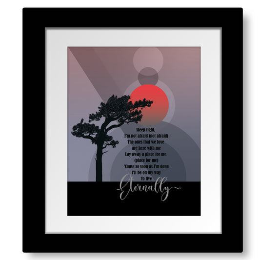 	So Far Away by Avenged Sevenfold - Song Lyric Inspired Art Wall Print Rock Music Illustration Retro Visual Handcrafted Typographic Unique gift for Her - Musical Aesthetic for Dorm Office Room