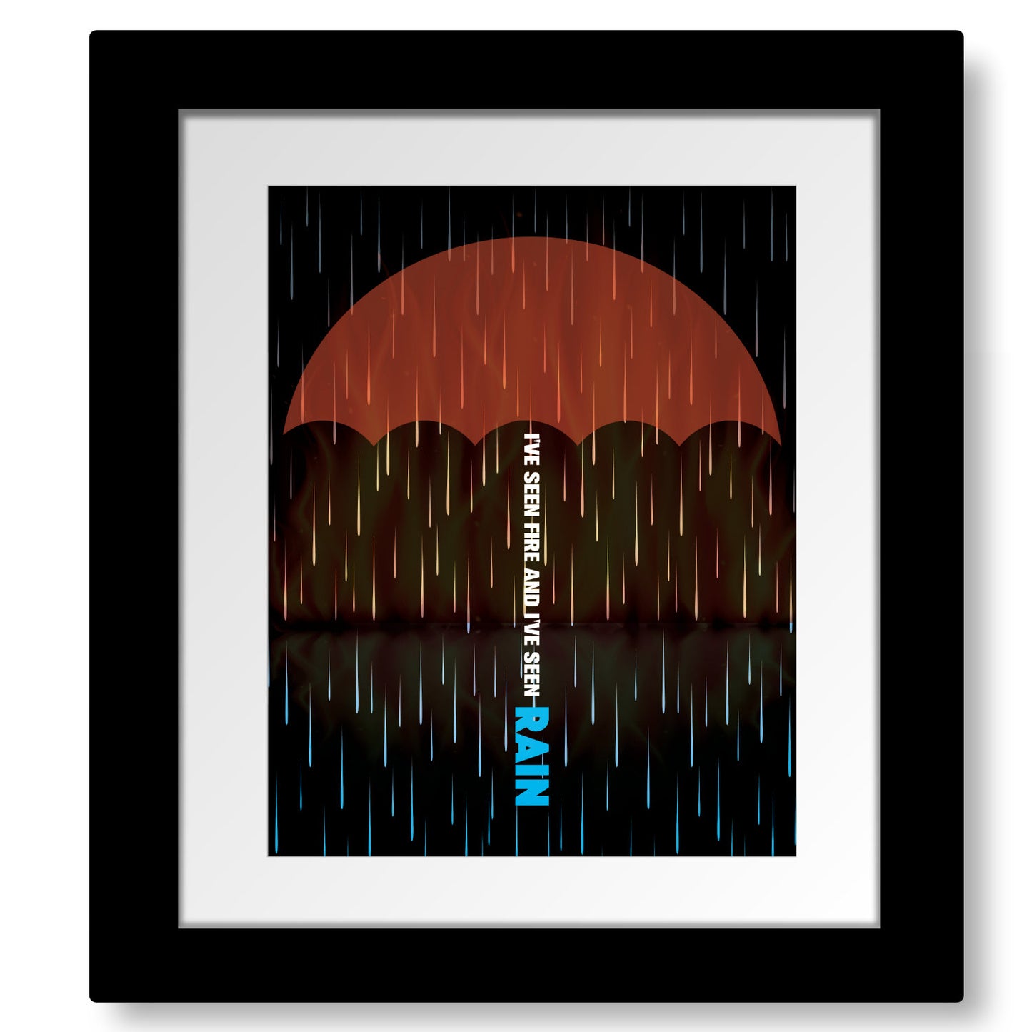 Fire and Rain by James Taylor - Music Wall Art Print Poster