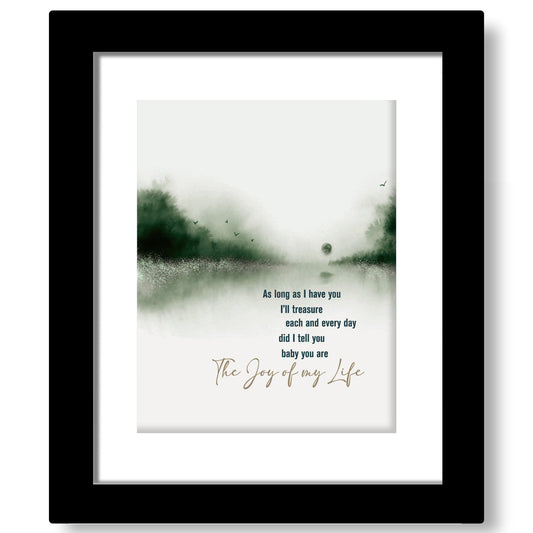 Joy of my Life by Chris Stapleton - Song Lyric Art Country Rock Wall Decor