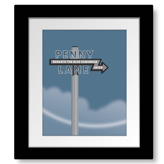 Penny Lane by Beatles - Song Lyric Inspired Art Print