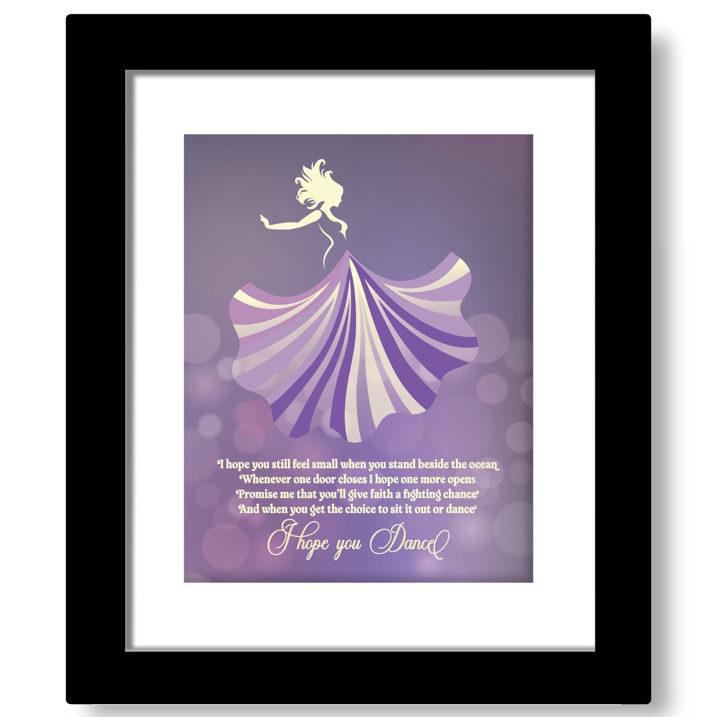 I Hope You Dance by Lee Ann Womack - Love Song Lyrics Wall Art Music Print