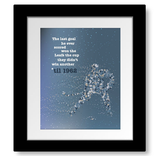 50 Mission Cap by the Tragically Hip - Song Lyric Art Print Song Lyrics Art Song Lyrics Art 8x10 Matted and Framed Print 