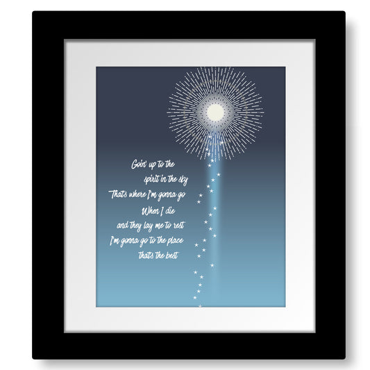 Spirit in the Sky by Norman Greenbaum - 70s Rock Song Wall Art Print