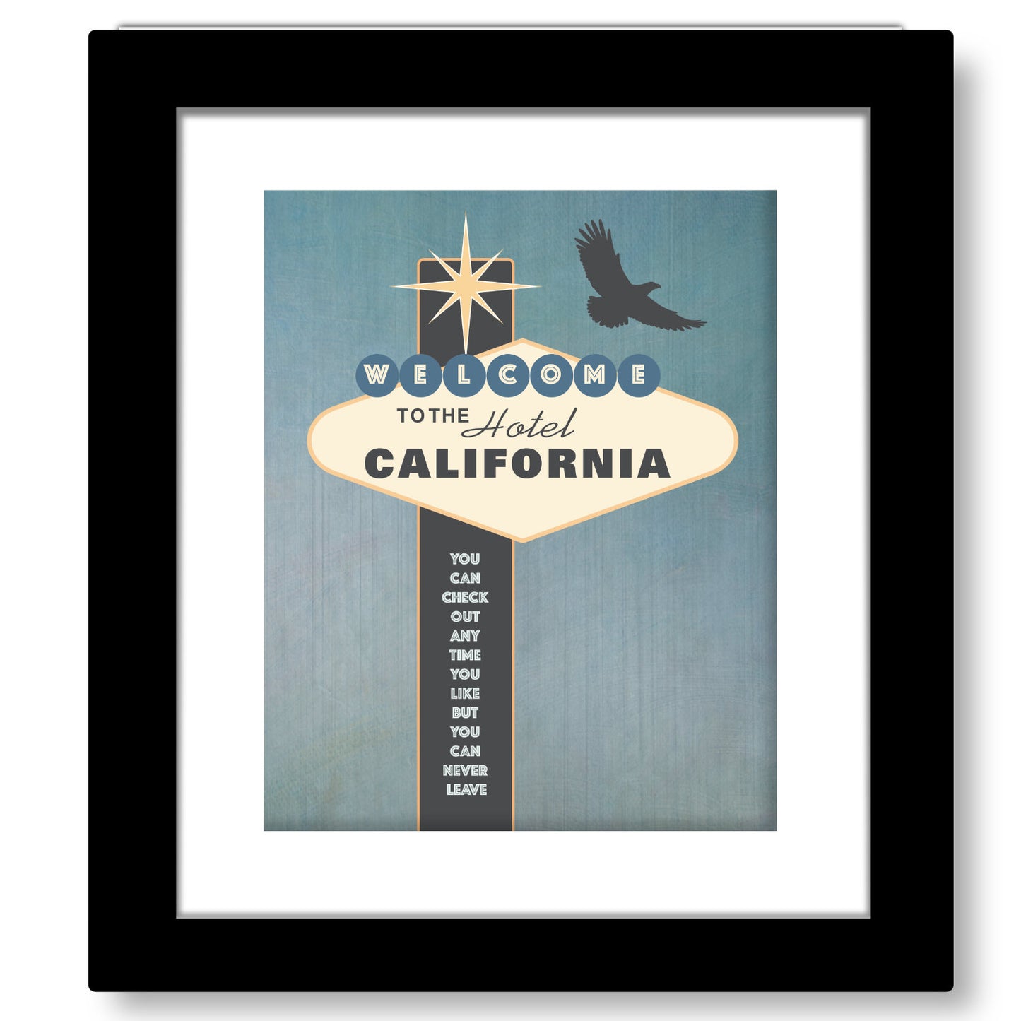Hotel California by the Eagles - Lyric Inspired Art Print