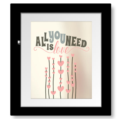 All You Need is Love by the Beatles - Song Lyric Art Print