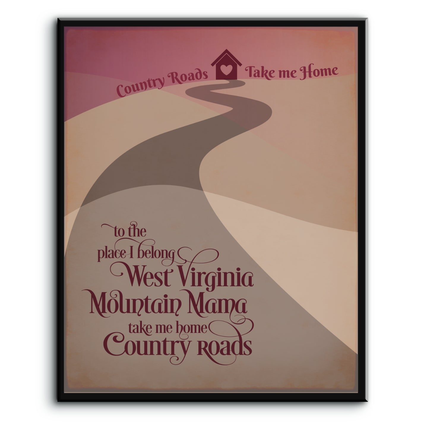 Take Me Home Country Roads by John Denver - 70s Country Art