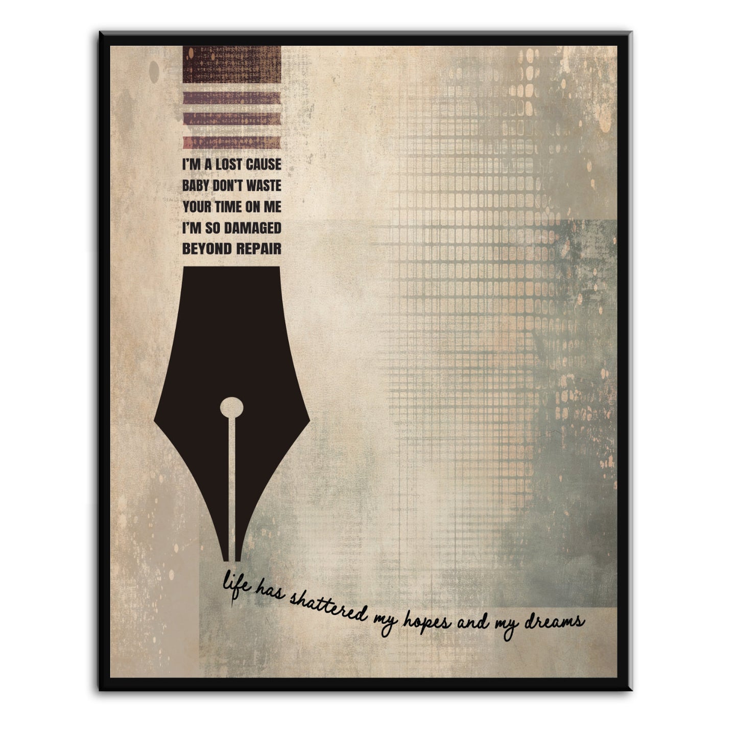 Save Me by Jelly Roll - Song Lyric Wall Art Country Music Gift