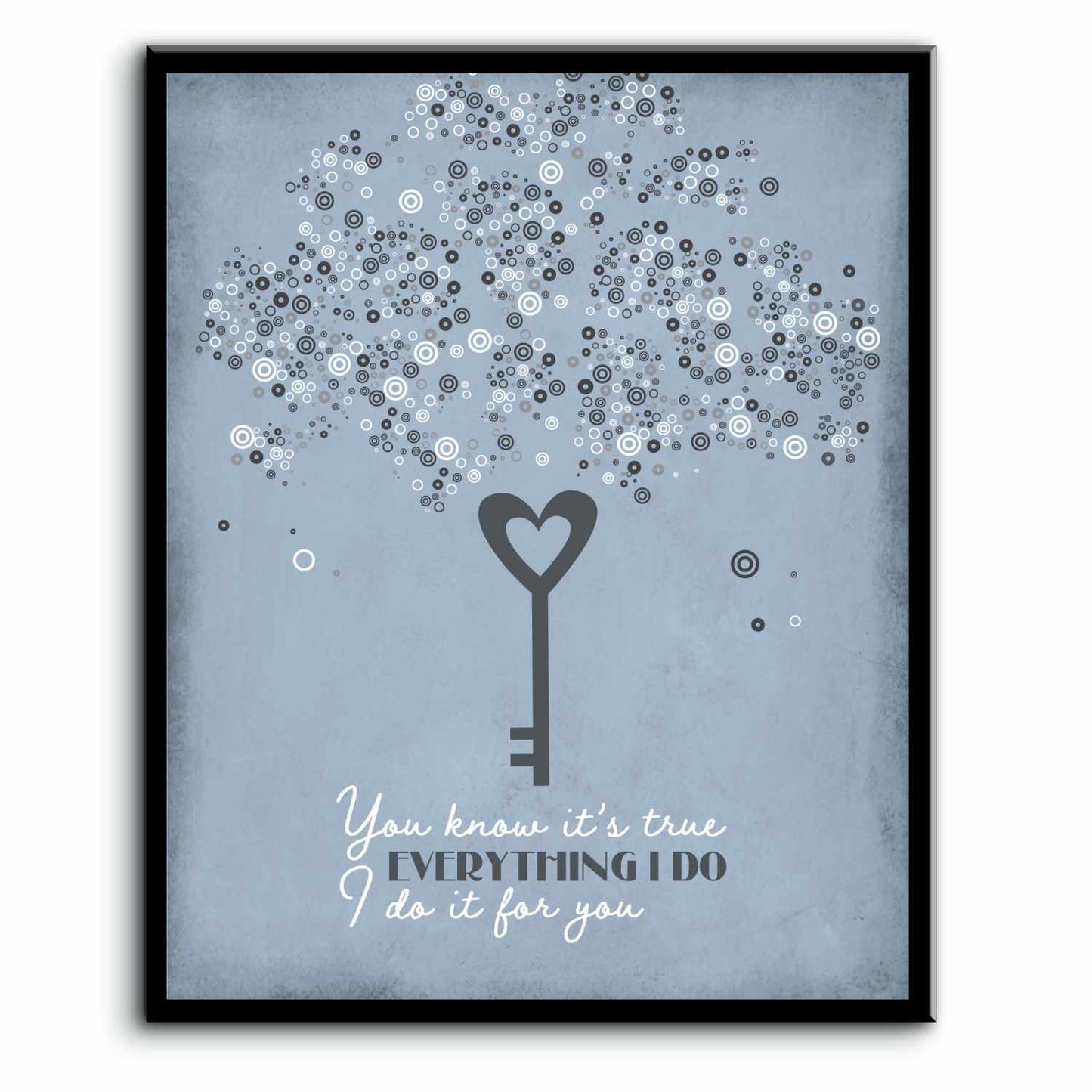 Everything I Do by Bryan Adam - Songs of Classic Rock Art Song Lyrics Art Song Lyrics Art 8x10 Plaque Mount 