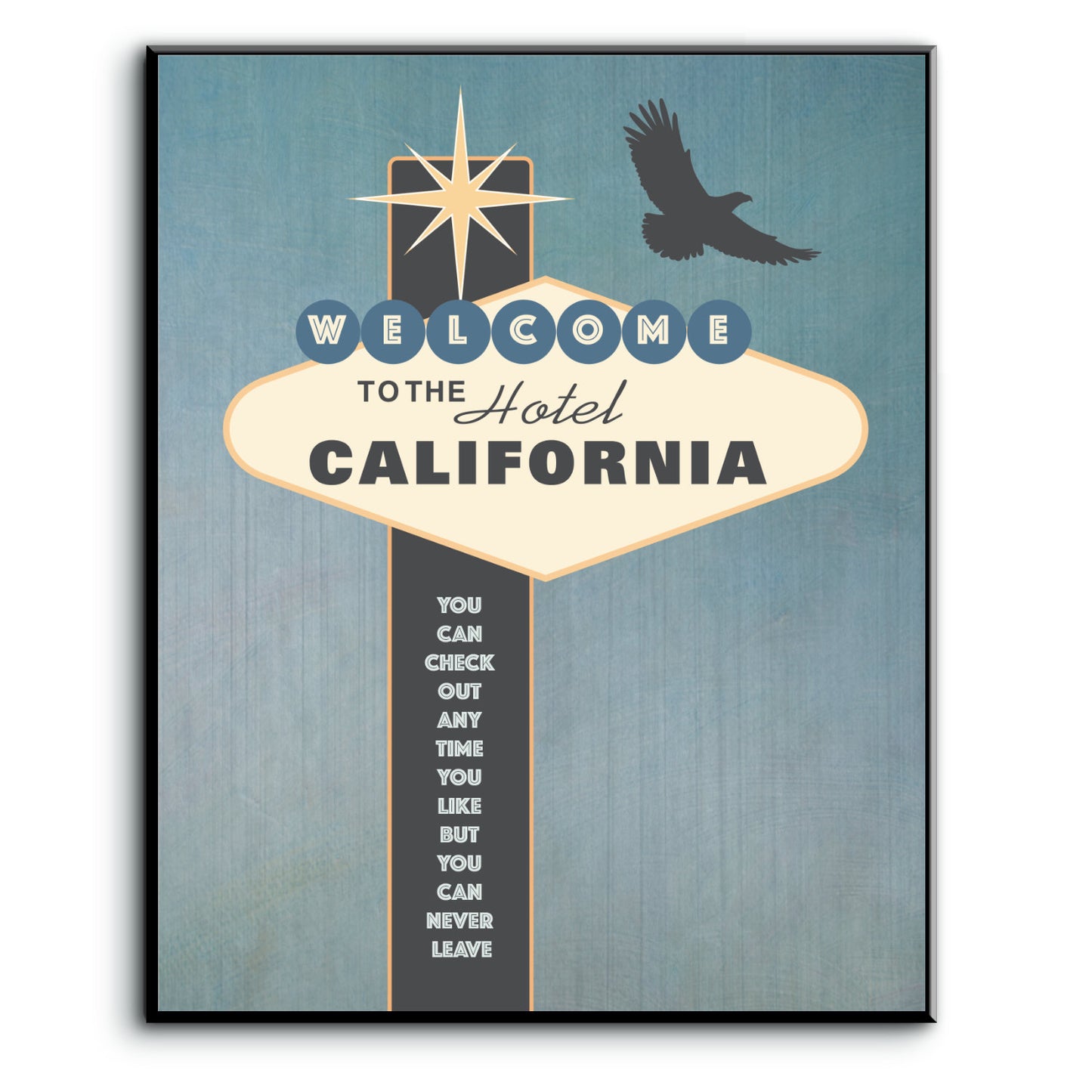 Hotel California by the Eagles - Lyric Inspired Art Print