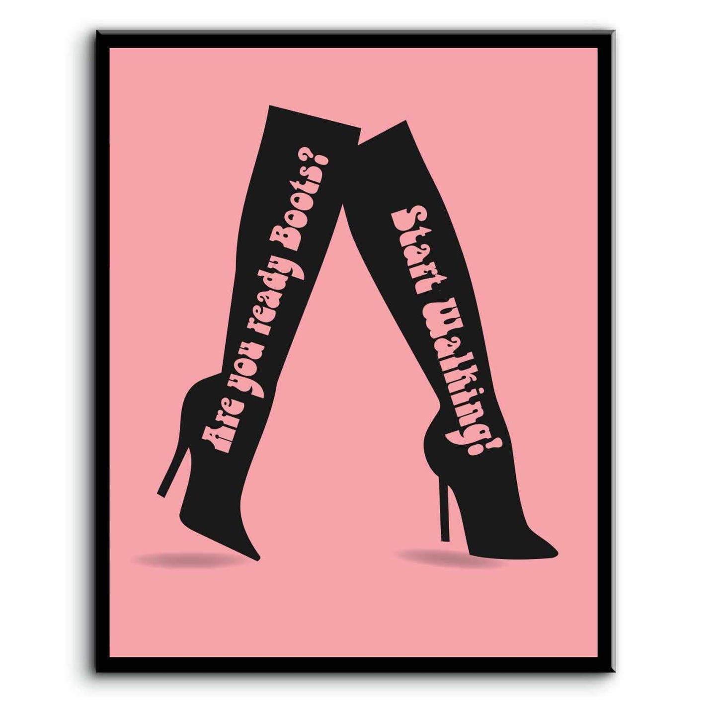 These Boots Are Made for Walkin' by Nancy Sinatra - 60s Art Song Lyrics Art Song Lyrics Art 8x10 Plaque Mount 