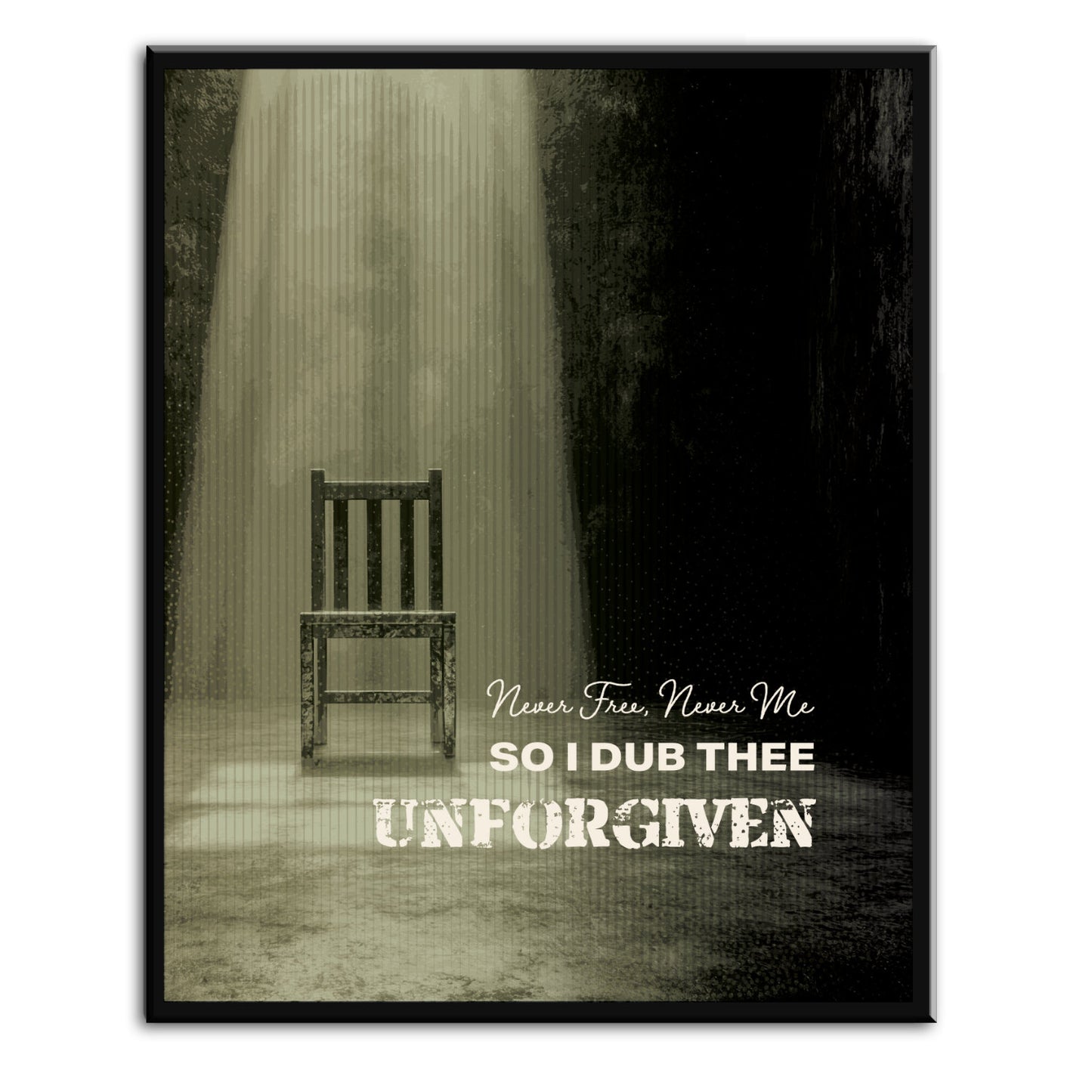 The Unforgiven by Metallica - Wall Hanging Lyric Print Music Art