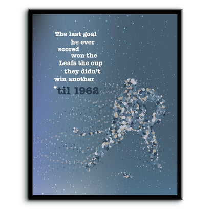 50 Mission Cap by the Tragically Hip - Song Lyric Art Print Song Lyrics Art Song Lyrics Art 8x10 Plaque Mount 
