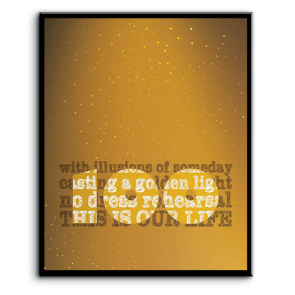 Ahead by a Century by Tragically Hip Song - Lyric Inspired Art Print