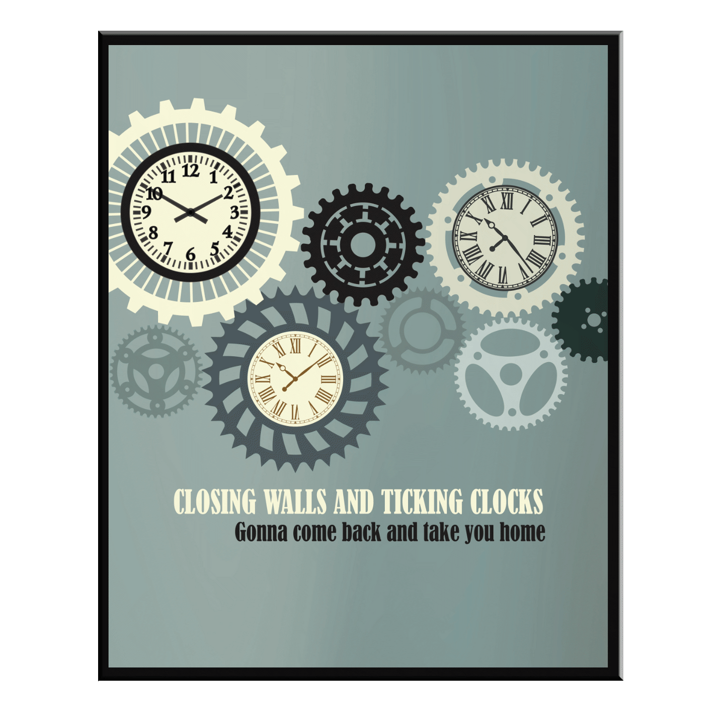 Clocks by Coldplay - Music Poster of Song Lyrics Wall Art Print Abstract Wall Decor