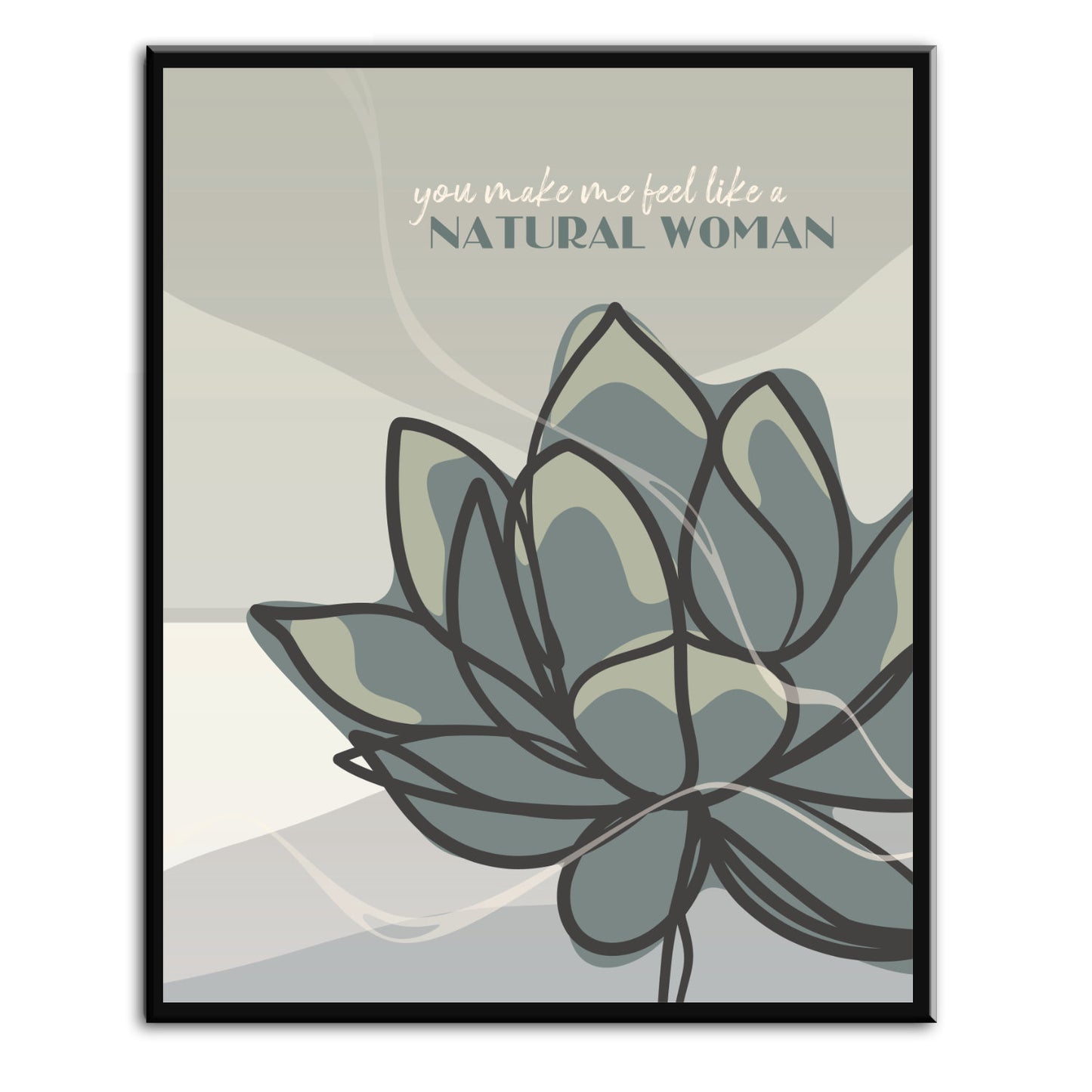 Natural Woman by Carole King - Song Lyric Soft Rock Inspired Art