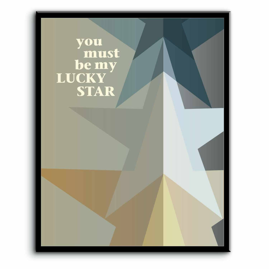 Lucky Star by Madonna - Song Lyric Art Retro Music Print