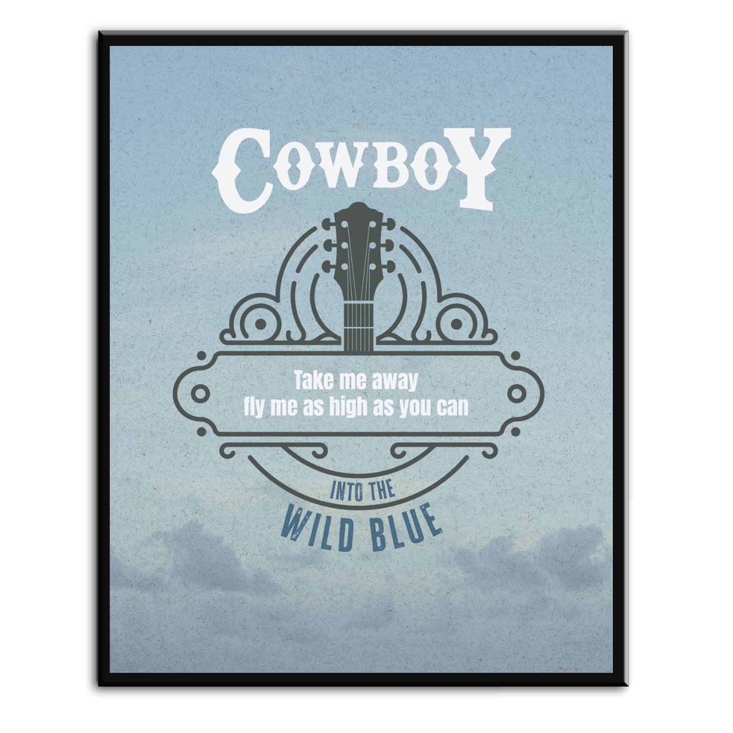 Cowboy Take me Away by the Chicks - Song Lyric Pop Music Art