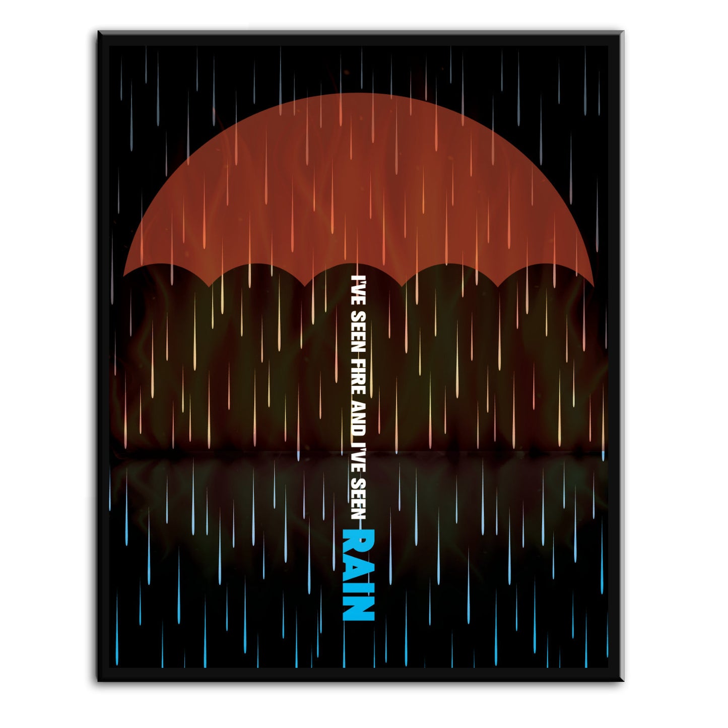 Fire and Rain by James Taylor - Music Wall Art Print Poster
