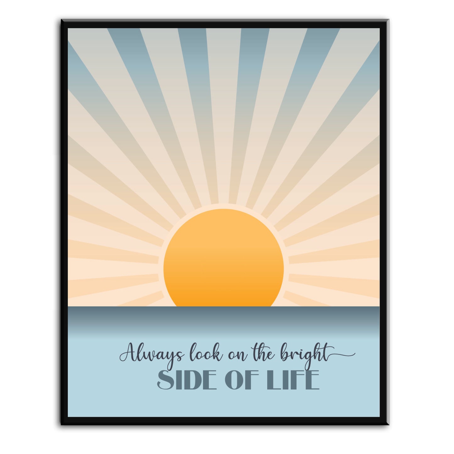 Always Look on the Bright Side of Life - Playful Happy Song Lyric Wall Art Print
