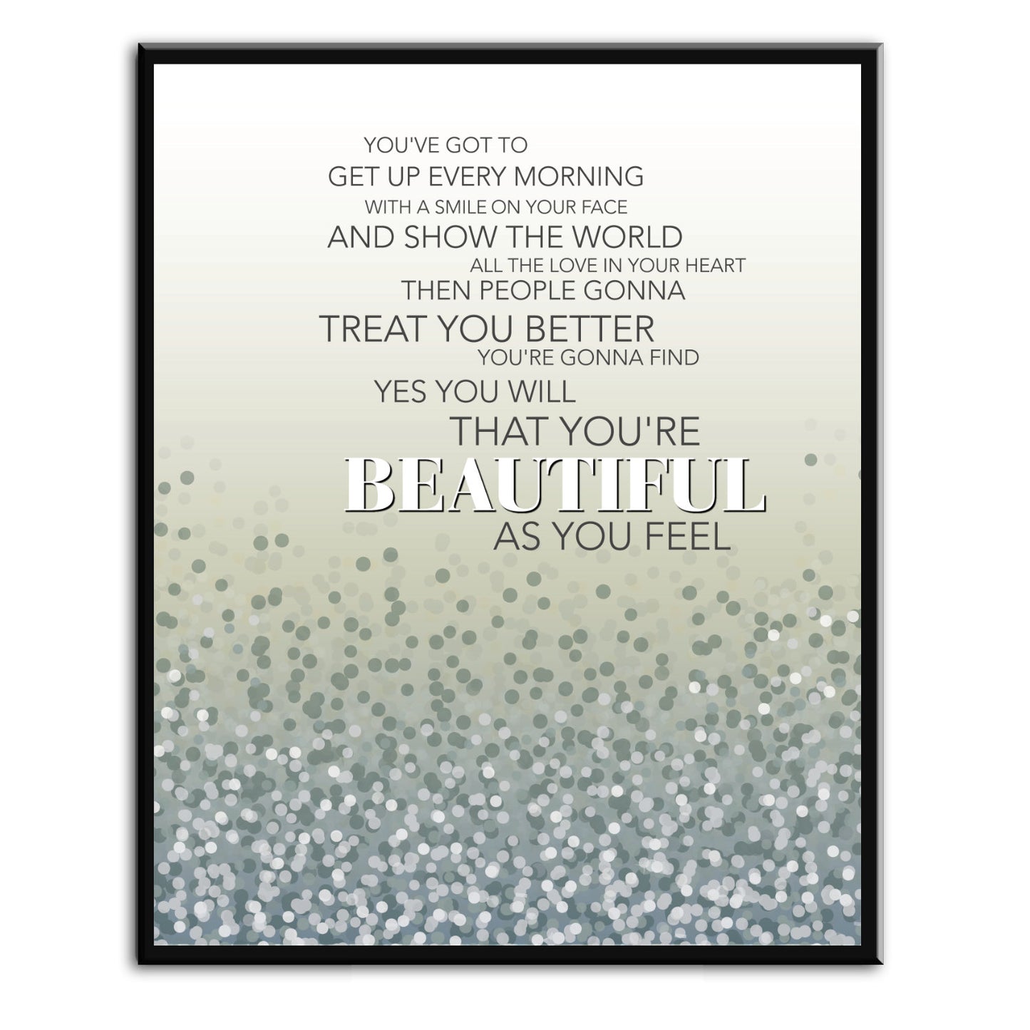 Beautiful by Carole King - 70s Love Song Lyrics Art Print
