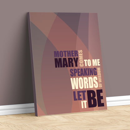 Let It Be by the Beatles - Wall Music Song Lyric Art Print